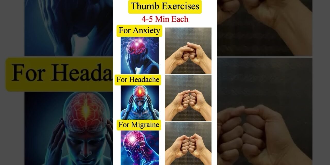 3 Simple Exercises For HEADACHE , MIGRAINE, – Best Exercises for Anxiety,  PAIN RELIEF | trimukyoga