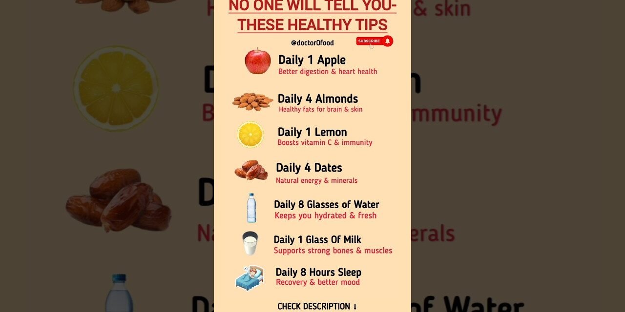 No One Will Tell You These Healthy Daily Habits | Simple Nutrition & Lifestyle Tip #healthylifestyle
