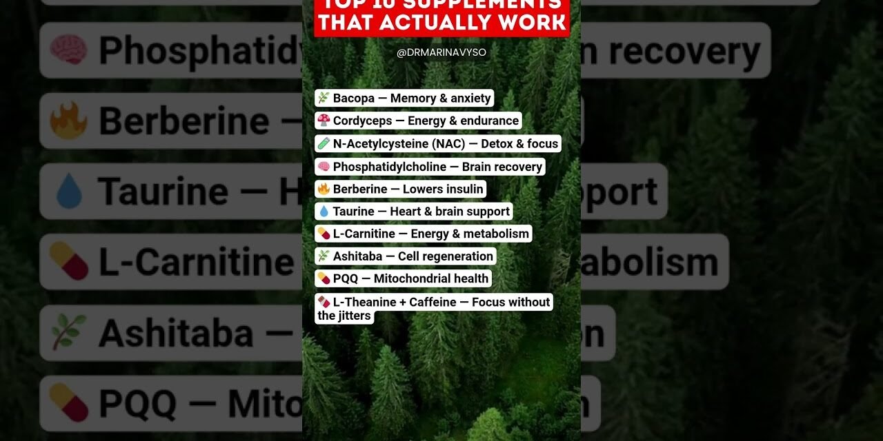 Top 10 Supplements That Actually Work #nootropics #supplements
