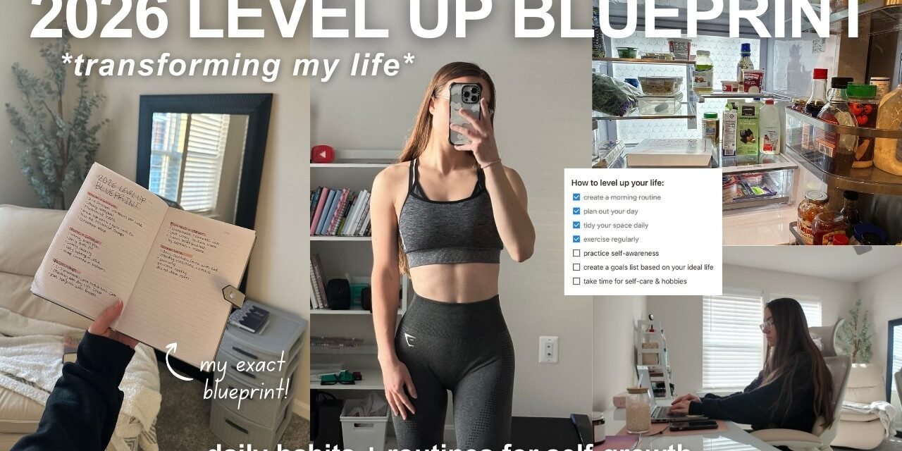 how to LEVEL UP for 2026: *productive vlog* my healthy habits + routine, self care, & wellness days