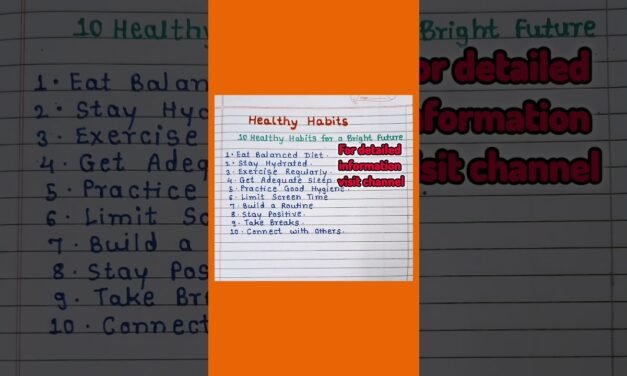 Healthy Habits for a Bright Future Essay | Essay on Good Habits in English #shorts