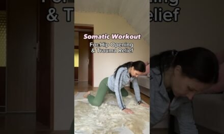Somatic workout for hip opening and healing trauma. Trauma recovery exercises and stretches routine.