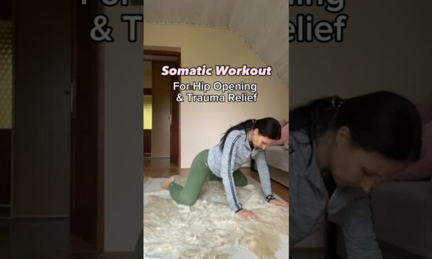 Somatic workout for hip opening and healing trauma. Trauma recovery exercises and stretches routine.