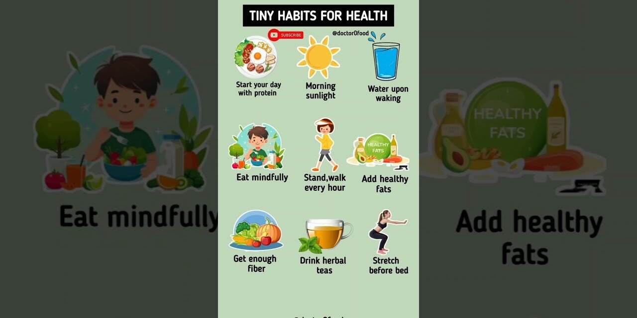 Tiny Habits for Better Health | Simple Daily Routine for a Healthy Life #healthylifestyle #healthtip
