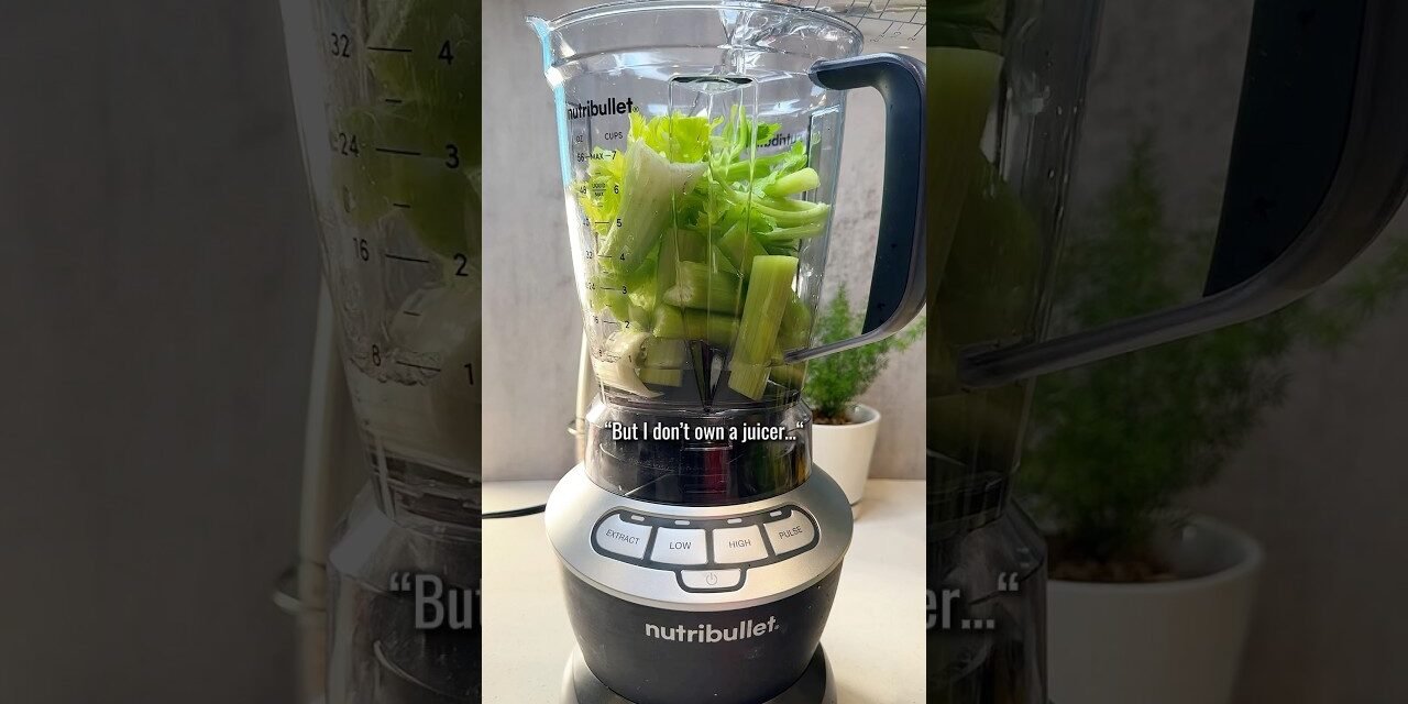 Celery Juice ( Blender Method) is so easy to make! #celery #celeryjuice #juicing